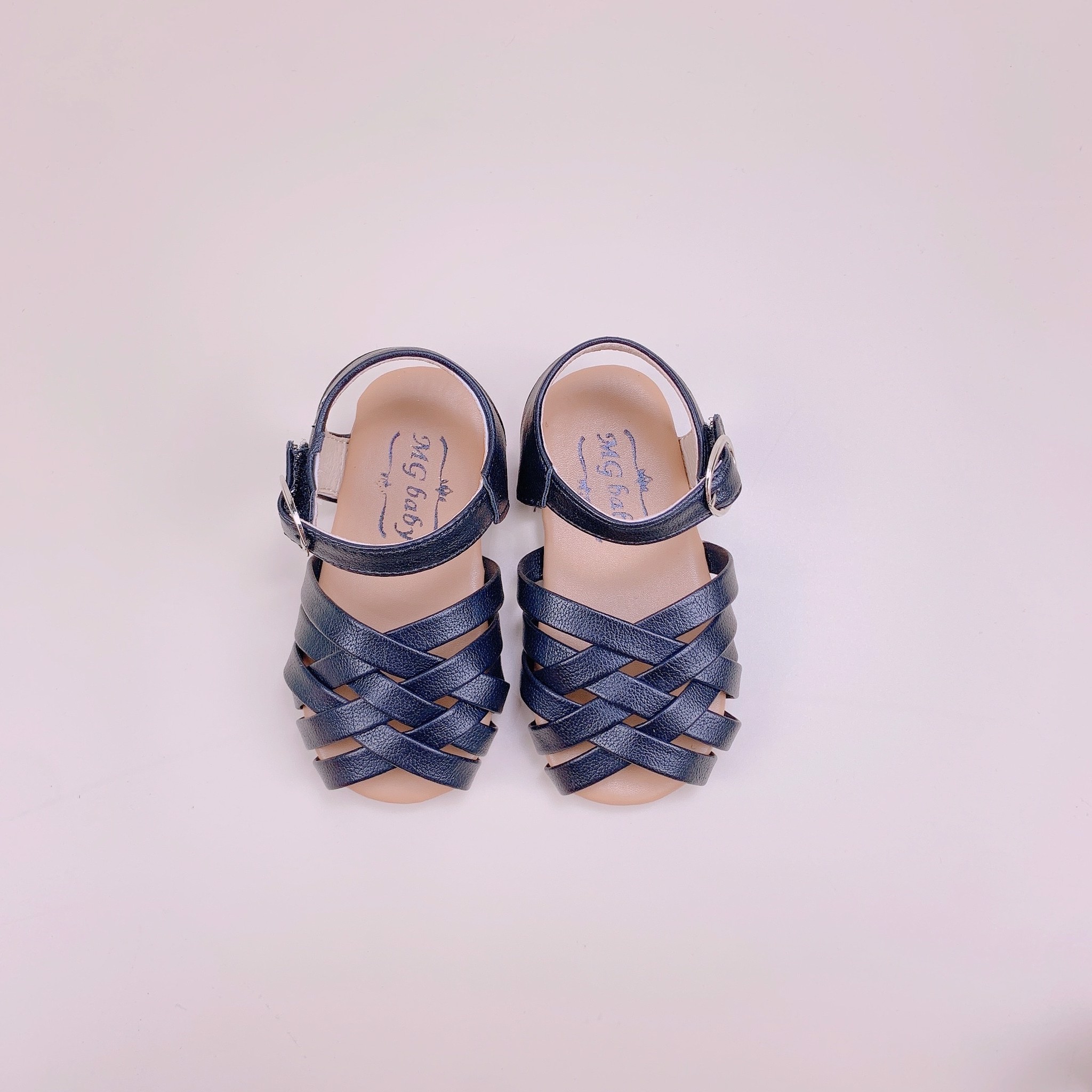 Sandal MG baby bé gái - Rọ đan chéo nhiều màu