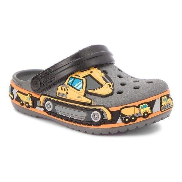 Sục Crocs màu ghi đậm máy xúc BT