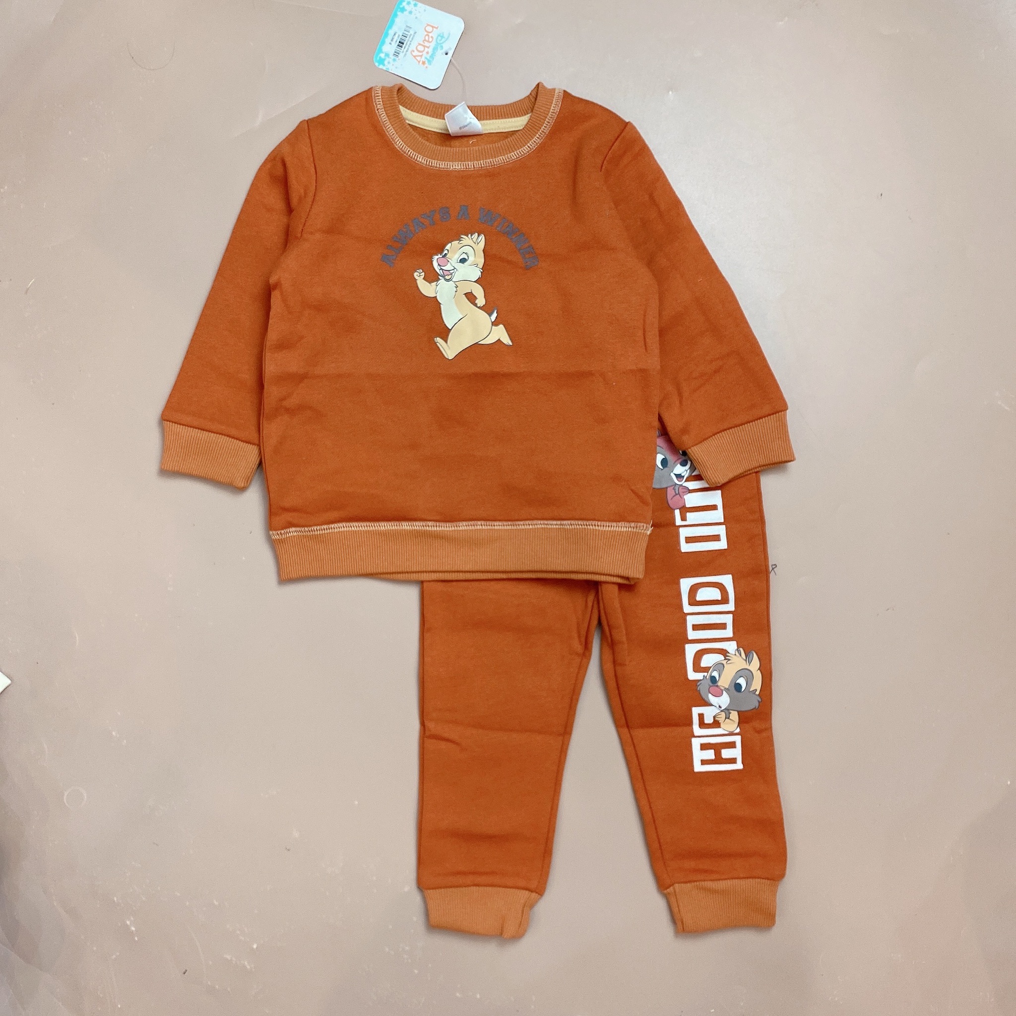 Bộ nỉ bông Muji nhiều hình Disney Bé trai size 2 - 5y