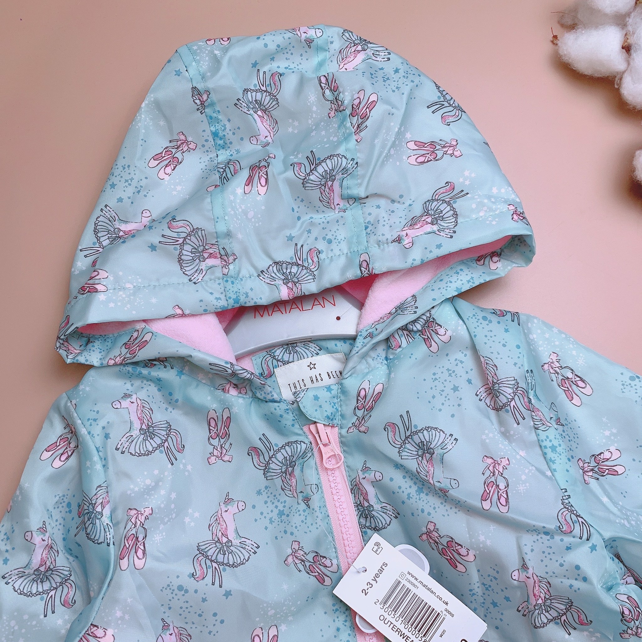Áo khoác gió lót nỉ Matalan 2 màu hình pony BG