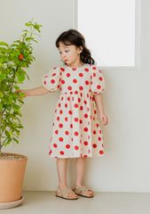 Váy thô Little Bobdog chấm bi đỏ BG size 110-150