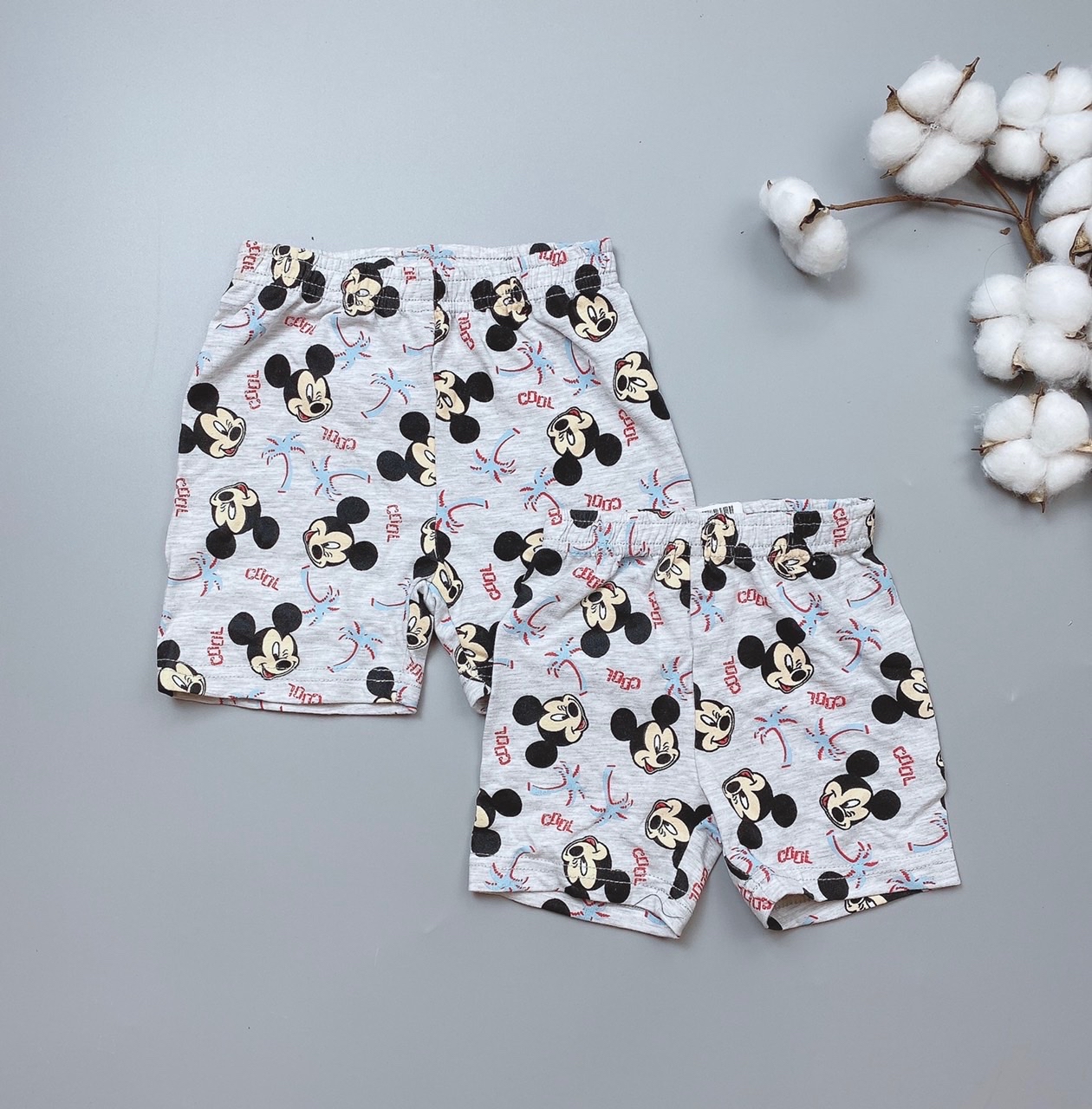 [30%] Quần short cotton Disney mickey xám BT