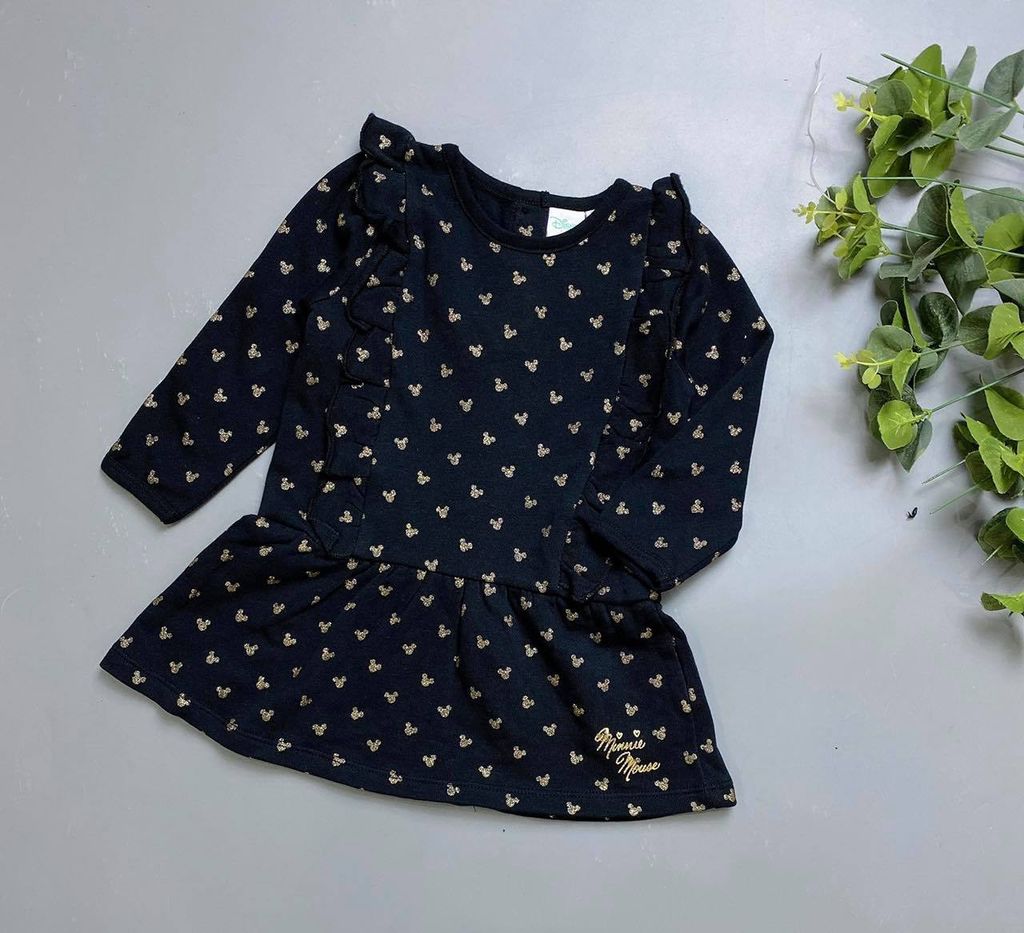 TD20 - Váy nỉ Disney Minnie màu đen