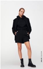 Quần short Zara cạp cao miệng túi đính khuy 4 màu ( Mẹ )