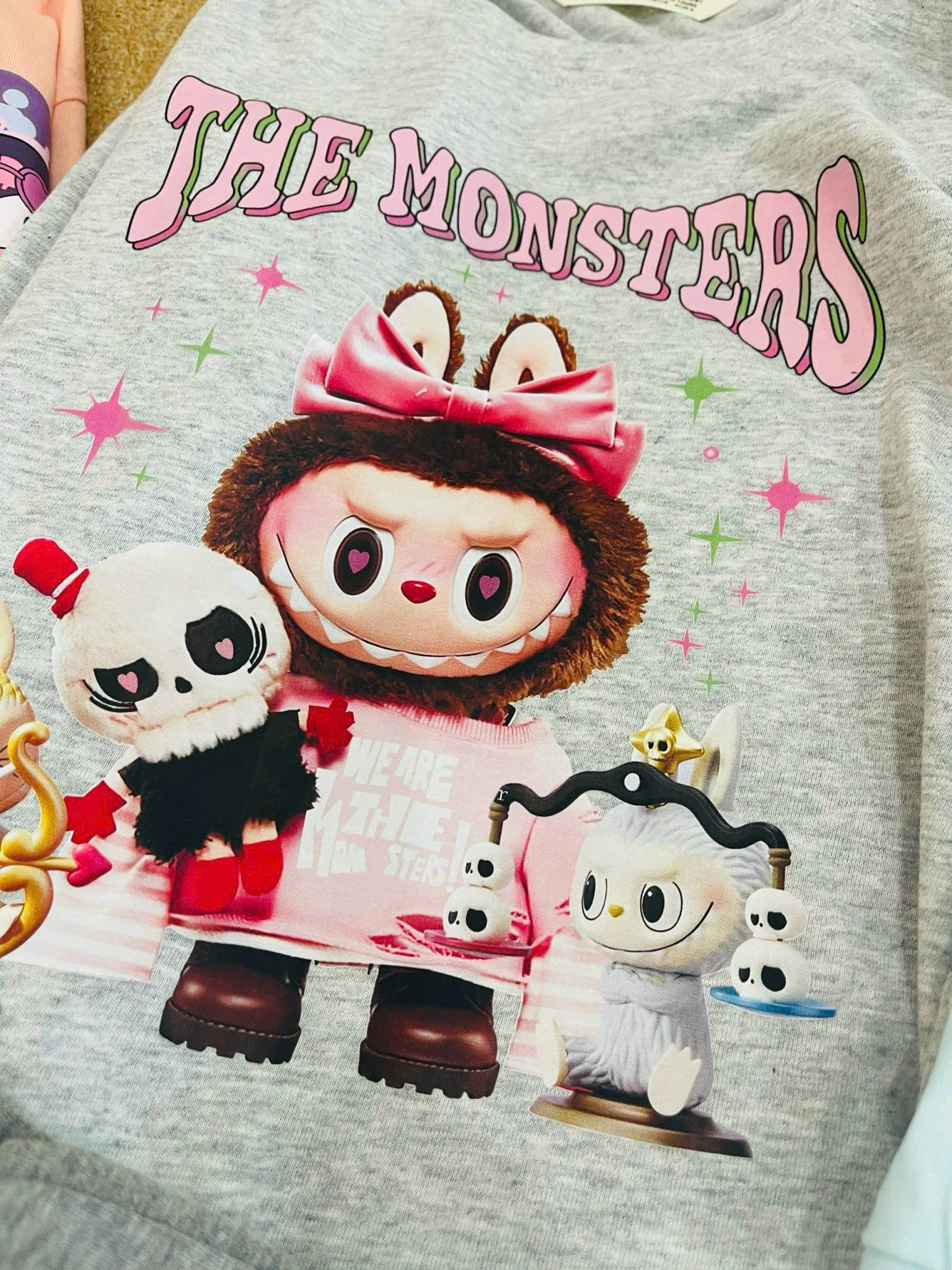 Bộ cotton HM vải dư dòng nhiều hình LABUBU / KUROMI size 2 - 12y