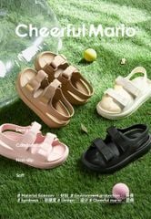 Sandal nhựa quai ngang Mario siêu nhẹ nhiều màu cho bé