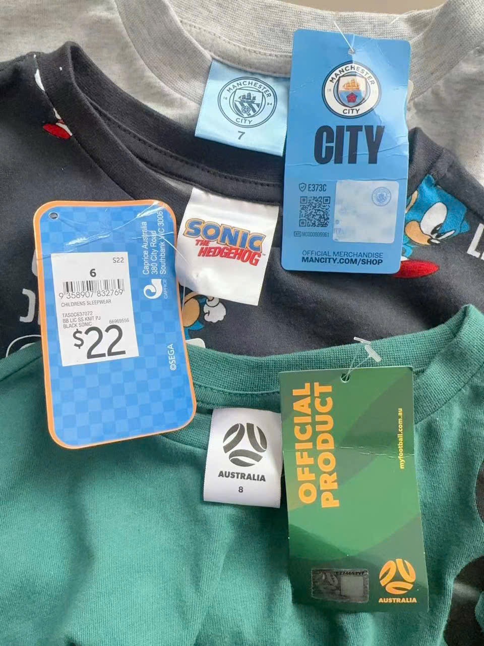 Bộ cotton dư xịn Manchester / Australia / Rubik / Sonic bé trai size 6 - 16y
