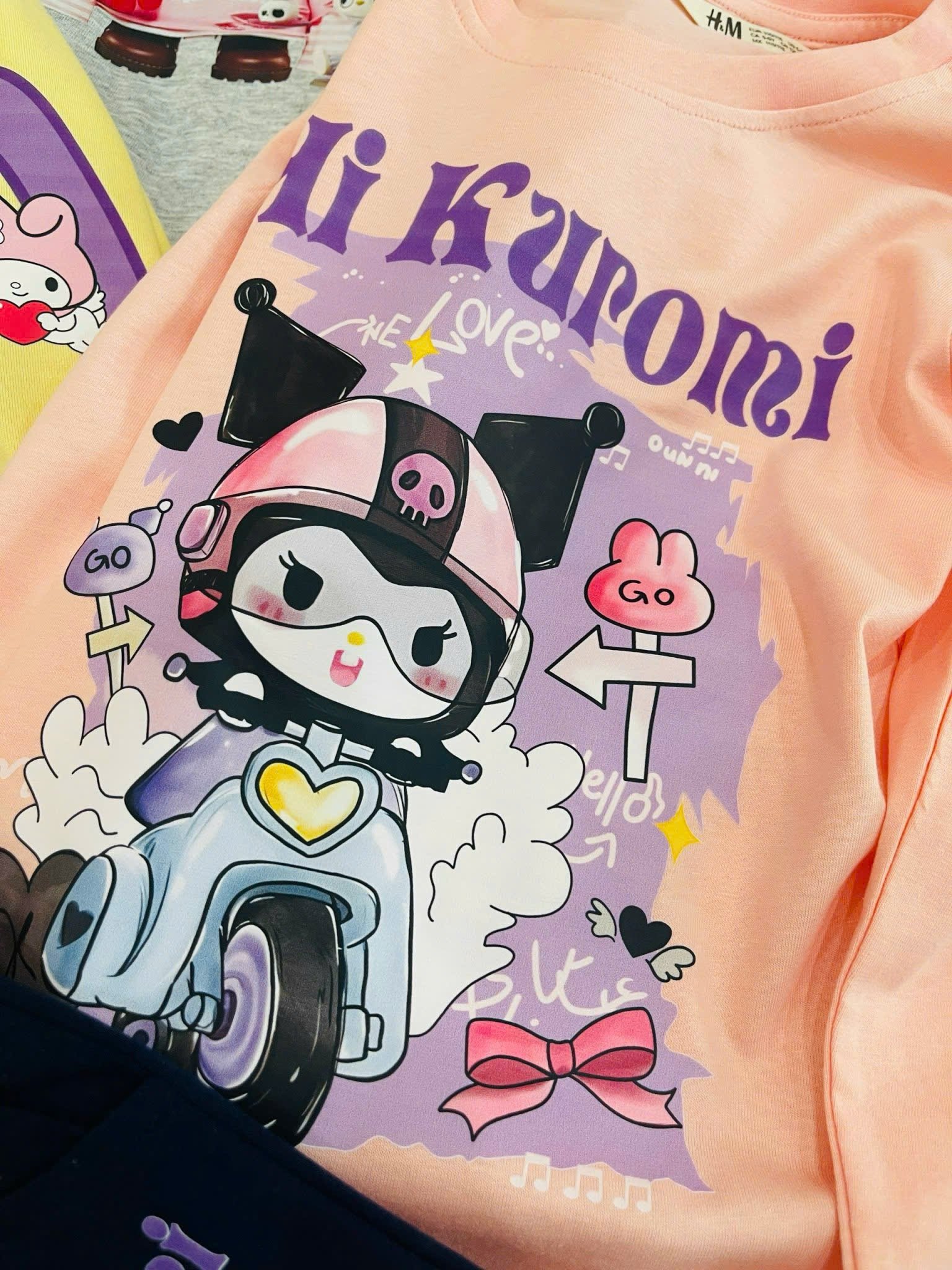 Bộ cotton HM vải dư dòng nhiều hình LABUBU / KUROMI size 2 - 12y