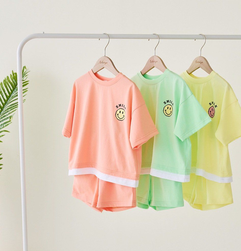 Bộ cotton Bebezoo mặt cười 3 màu BTBG size 100-150