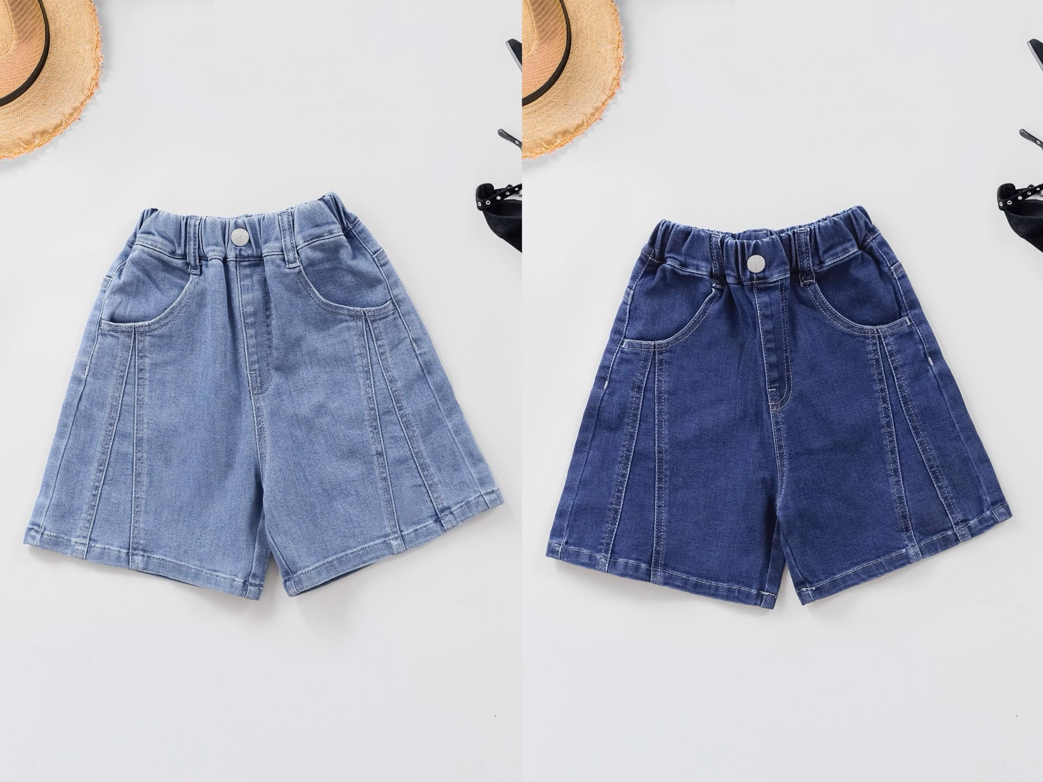 Quần short Nexxi jean mềm 2 màu BG size 3-14y