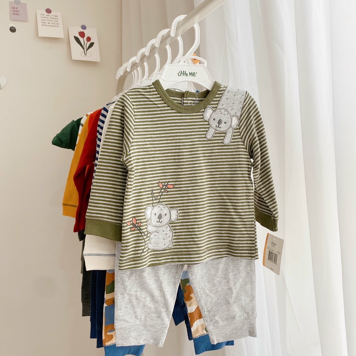 Bộ cotton Little Me nhiều hình BT size 3-24m