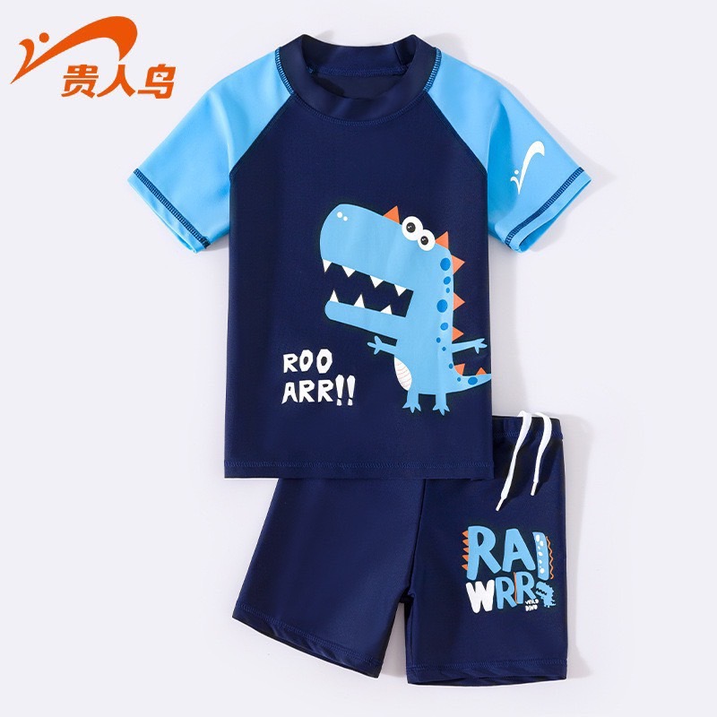 1122 - Bộ bơi GRN 2ct hoạ tiết khủng long 2 màu BT size 110-160