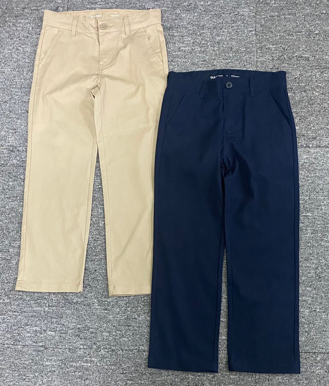 Quần kaki Oldnavy straight cạp khóa 2 màu BT size 5 - 20y