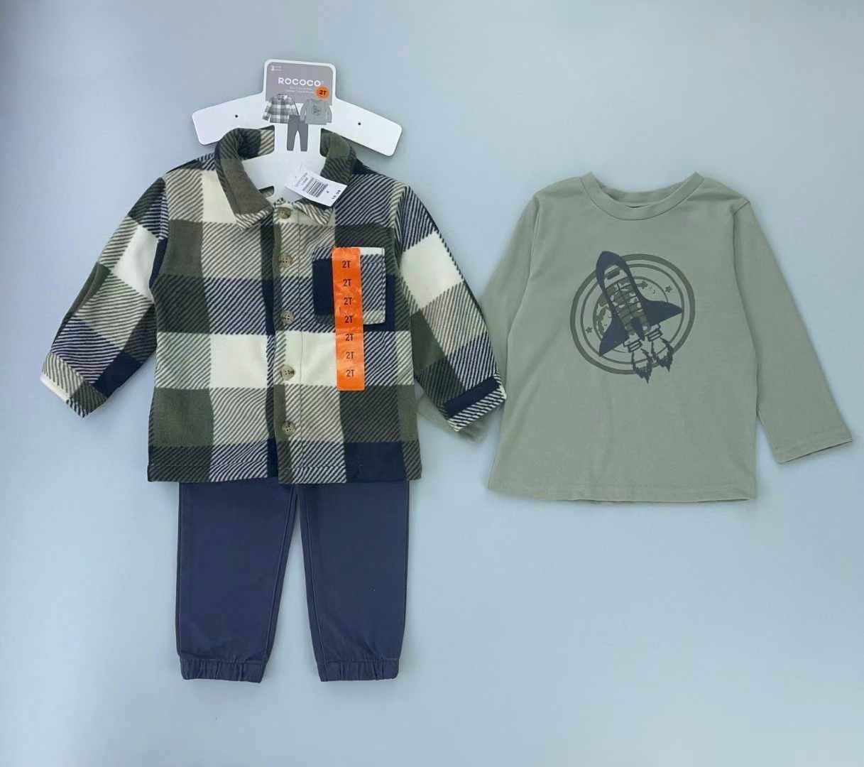 Set 3 chi tiết Rococo 2 mẫu Bé Trai size 12m - 4y