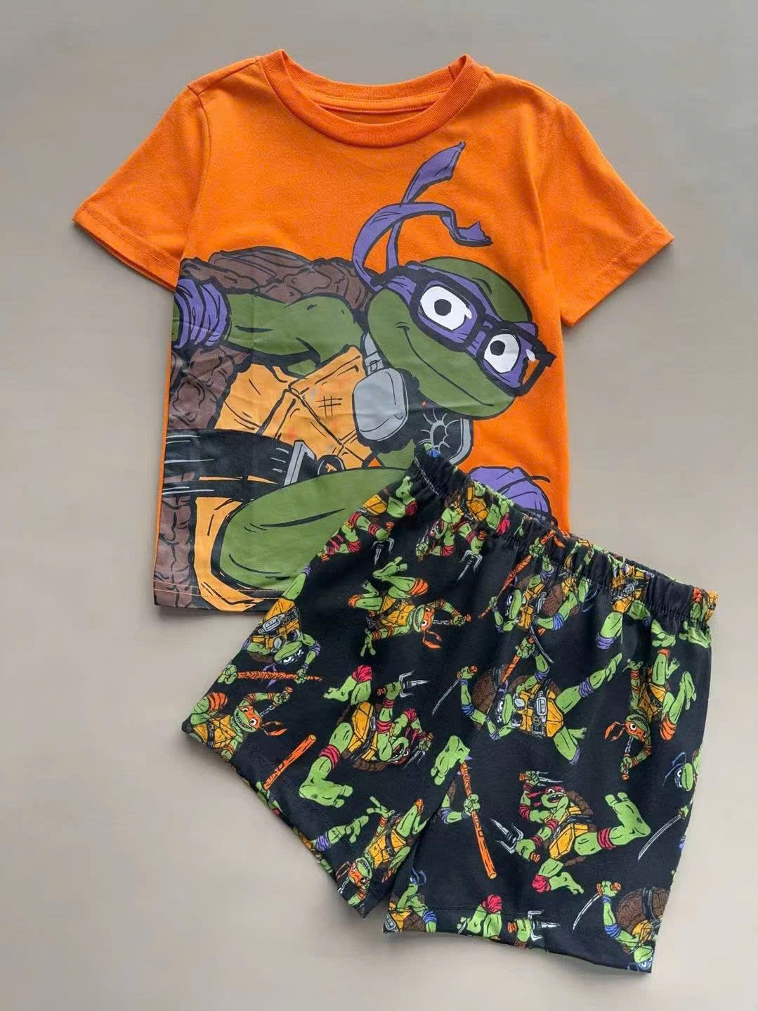 Bộ cotton Disney Pokemon, Ninja rùa, Sonic, Spiderman nhiều màu cho bé trai size 3-10y