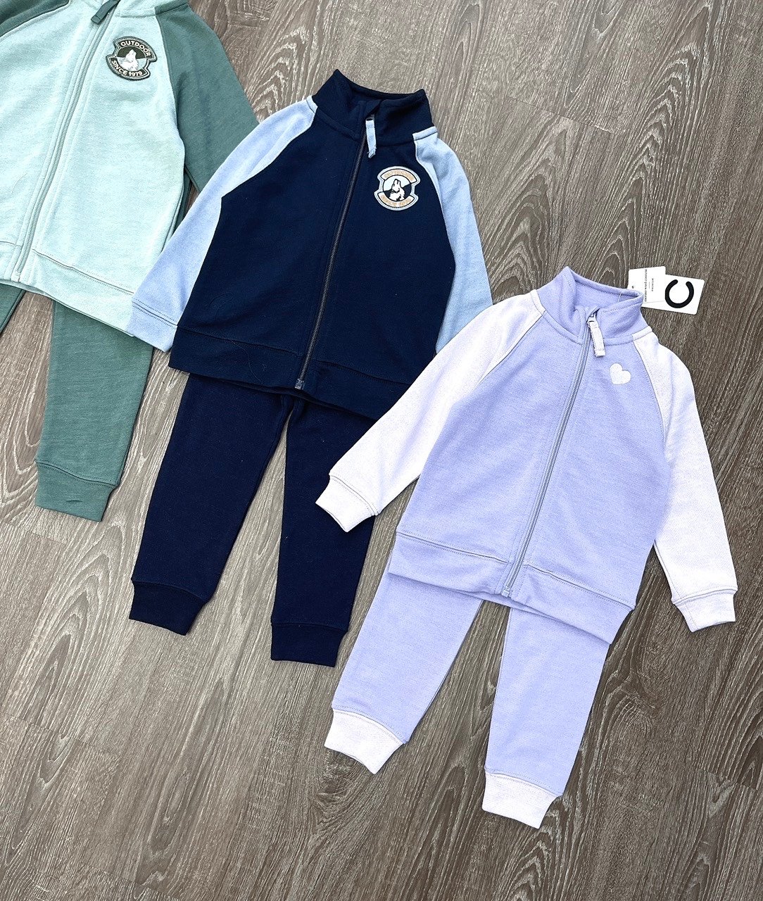 Bộ da cá Merino Wool Content vai giác lăng phối màu size 92 - 140