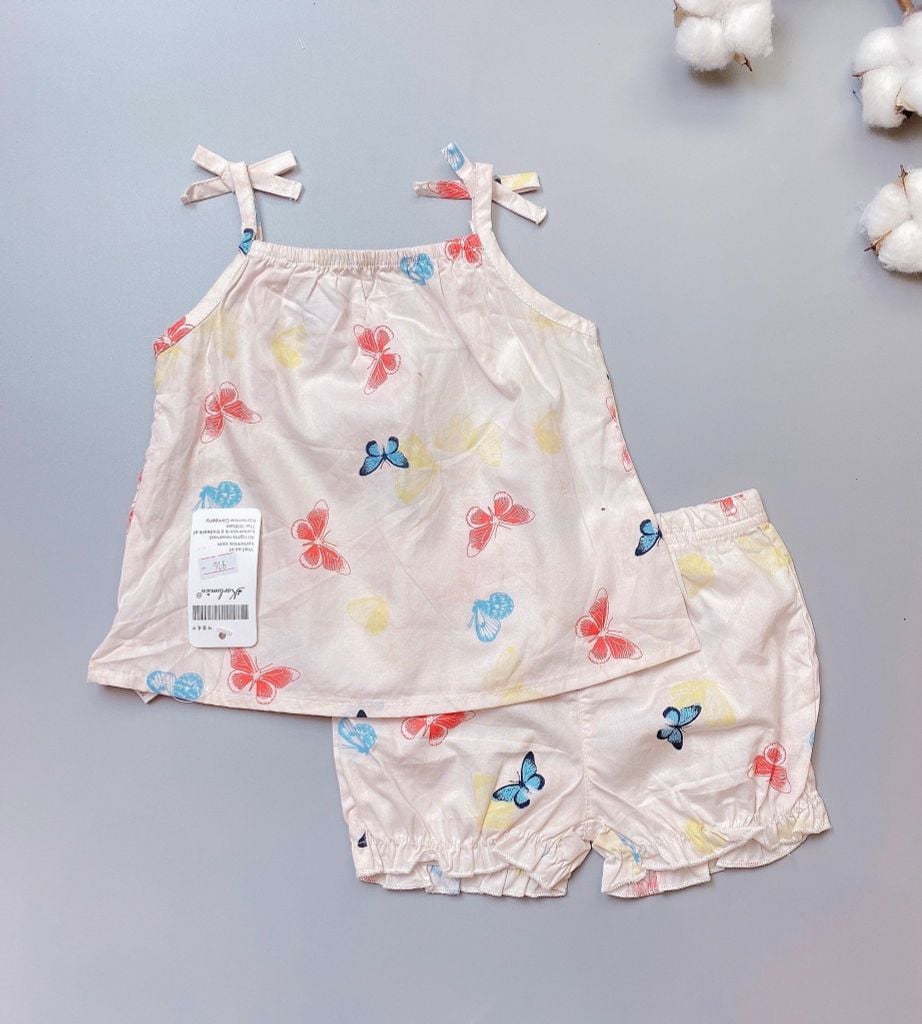 [30%] Bô thô hai dây Karlomico màu hồng hình bướm