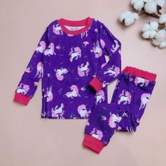 Bộ cotton Vaenait Baby xuất Hàn - unicorn tím