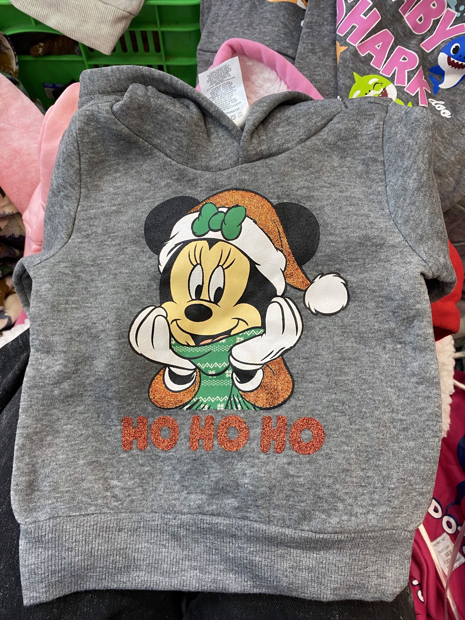 Áo nỉ Hoodie Disney BG - màu ghi Mickey Noel