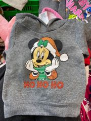 Áo nỉ Hoodie Disney BG - màu ghi Mickey Noel