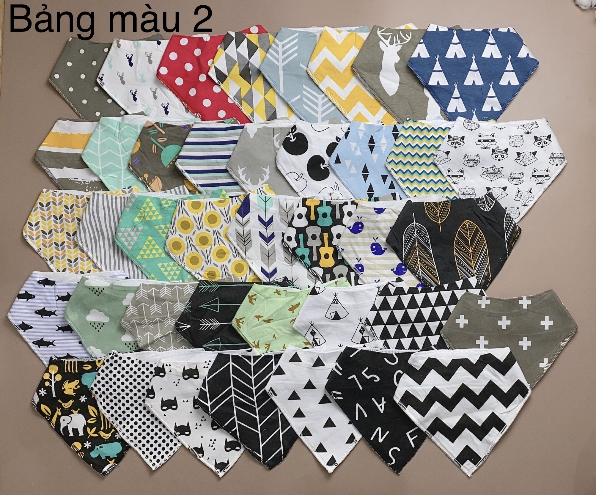 Bảng màu 2 - Yếm cổ lót nỉ BTBG