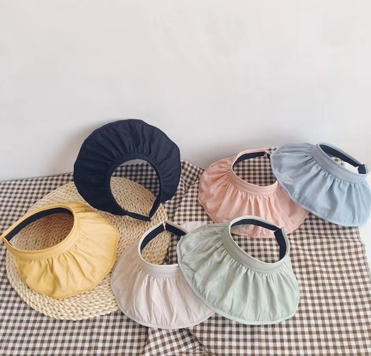 Mũ hở chóp vành bèo rộng trơn nhiều màu BG