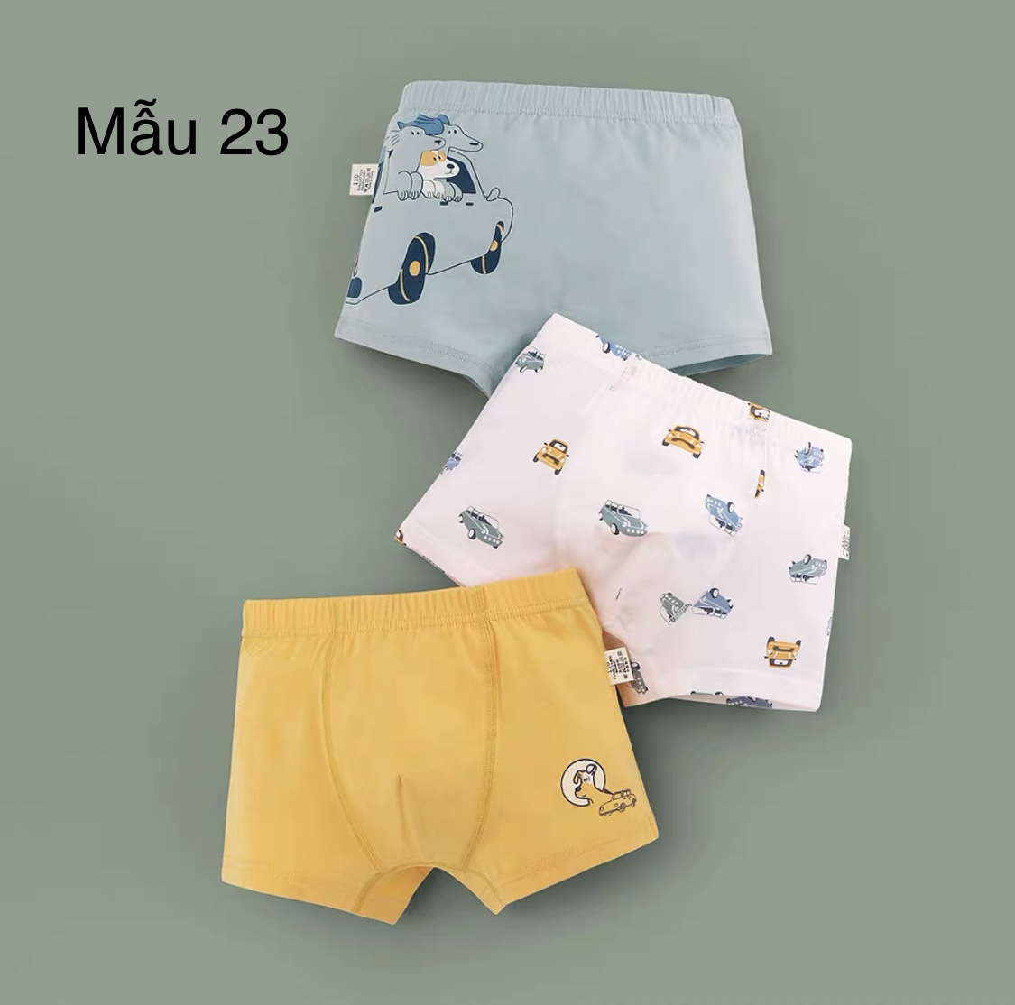 Set 3 sịp đùi cạp nhỏ nhiều mẫu BT size 120 - 160 ( Bảng màu mới )