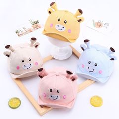 Mũ lưỡi trai vải mềm 4 màu hình hươu cao cổ