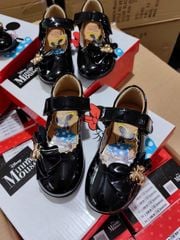 Giày búp bê Disney Minnie Mouse màu đen da bóng size 25 - 35