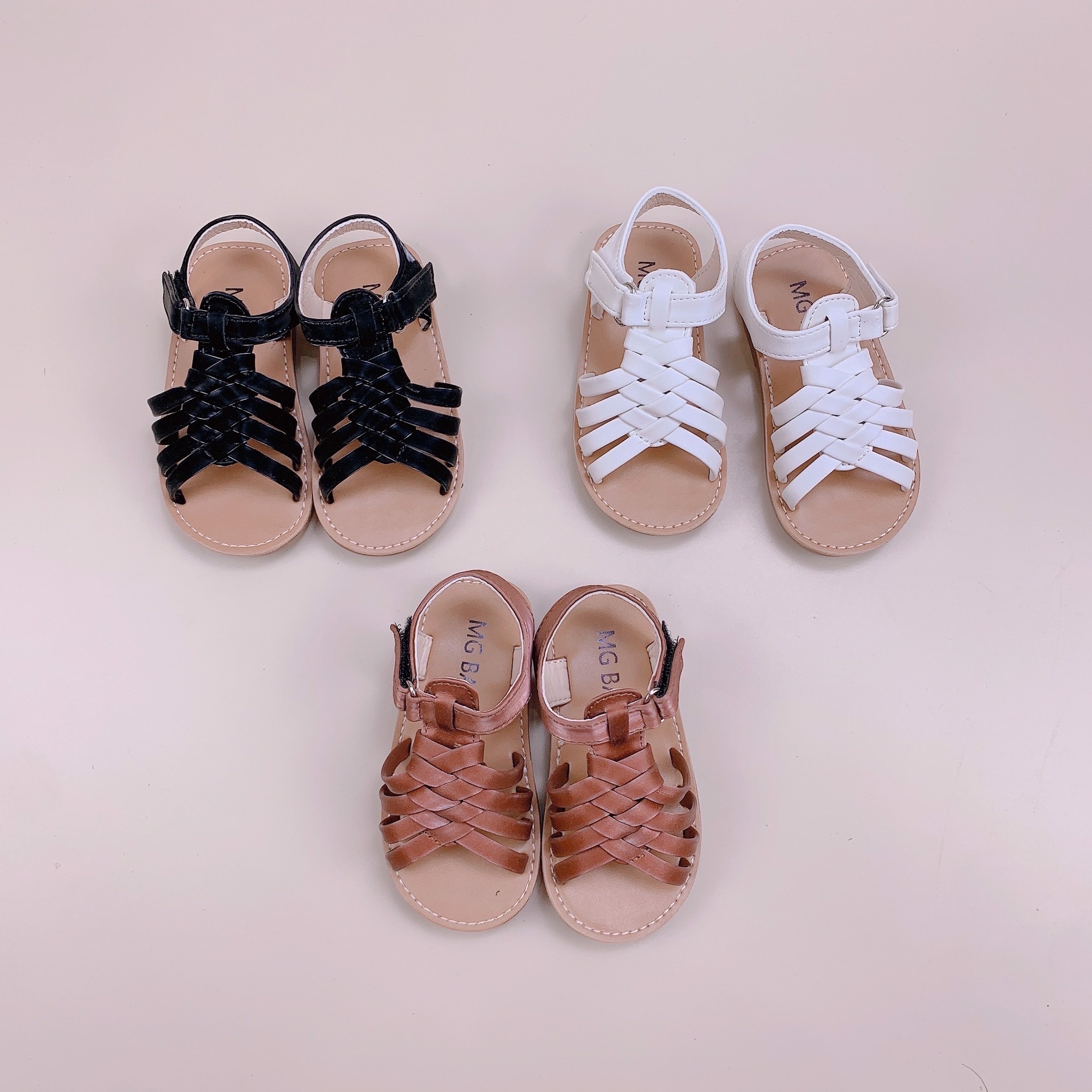 Sandal MG Baby bé gái - quai đan chéo nhiều màu