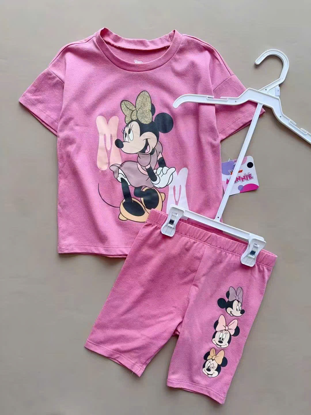 Bộ thun Disney Minnie nhiều màu bé gái size 2-6y