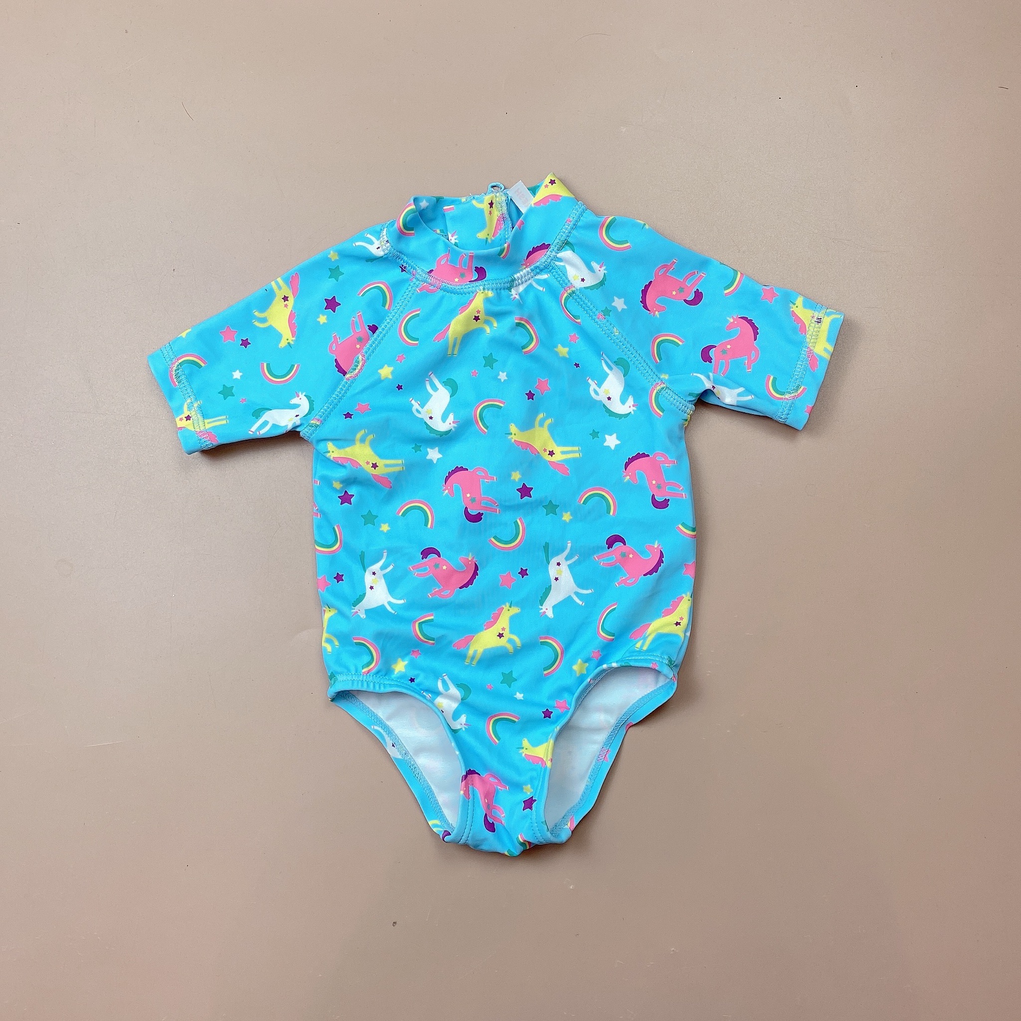 Bộ bơi liền Joe Fresh màu xanh pony cầu vồng size 3 - 6m