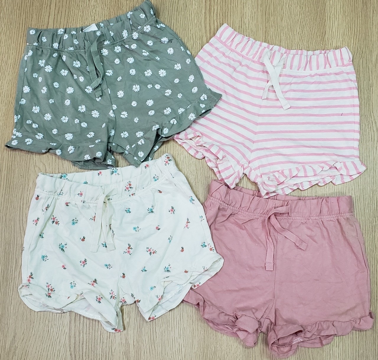 Quần short cotton HM trơn màu / kẻ 6m - 4y BG