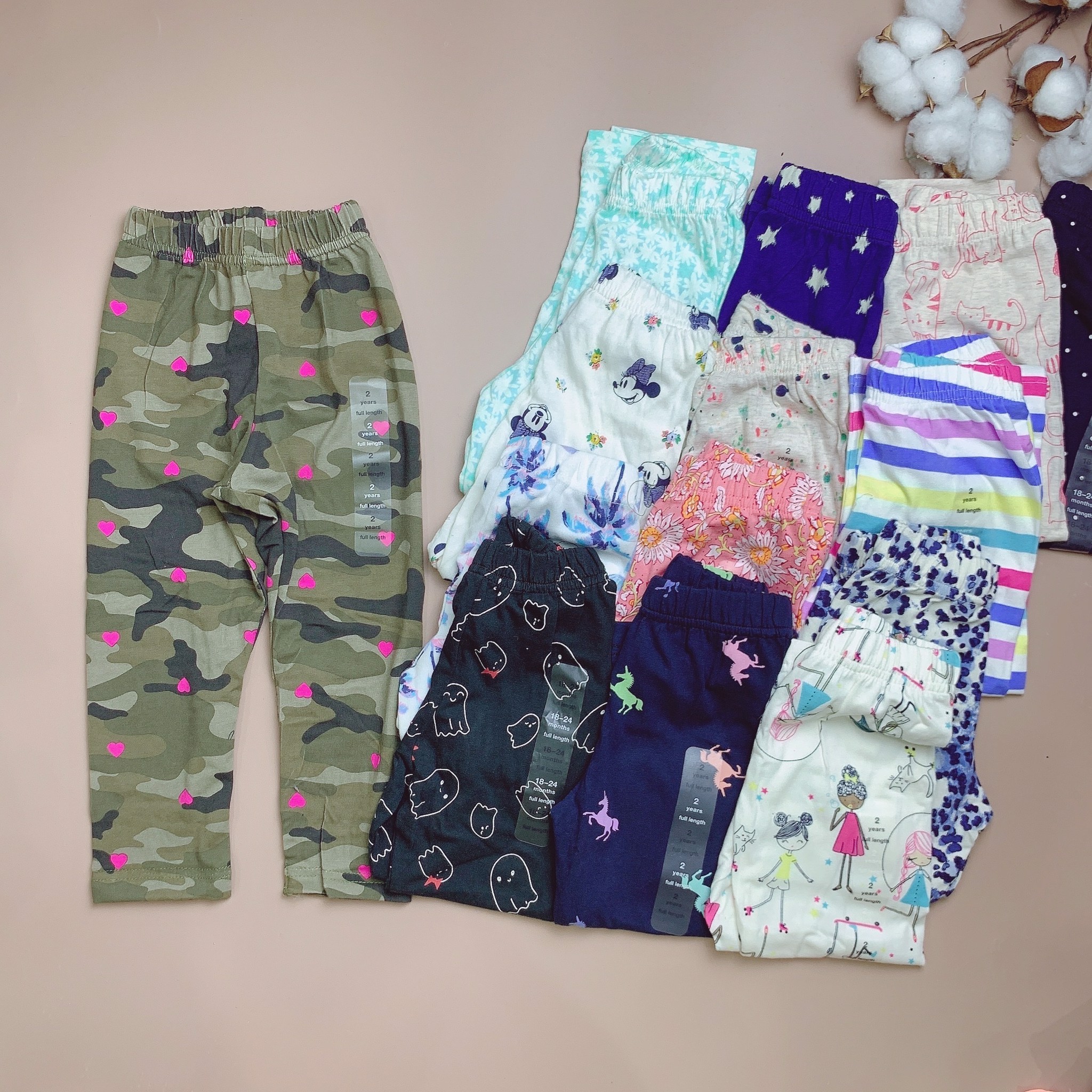 Legging cotton vải dư nhiều hoạ tiết BG