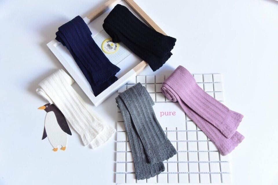 Quần tất len trơn không bàn nhiều màu BG Mumudora