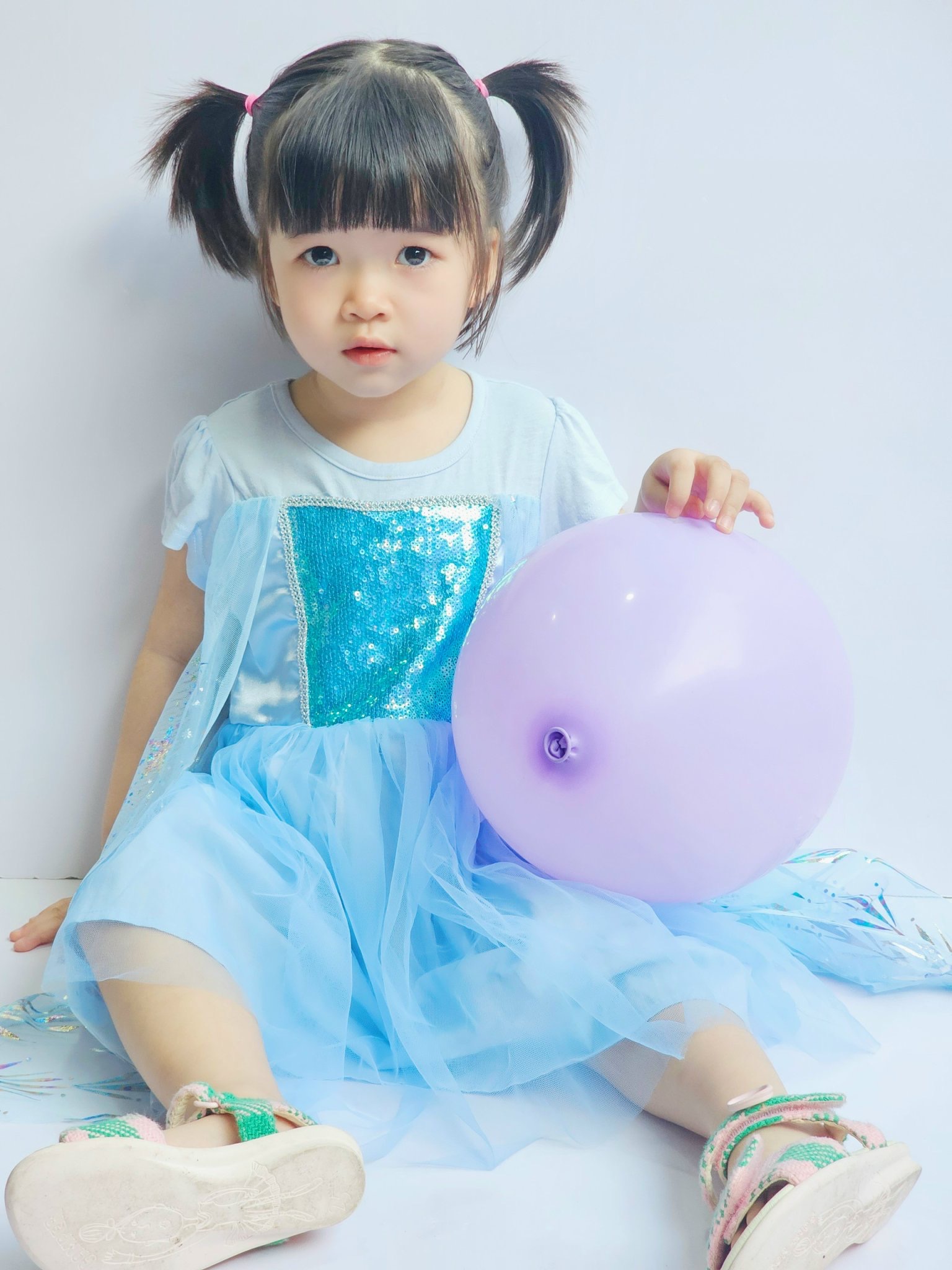 Váy Babidiboo công chúa màu xanh elsa size 110-140
