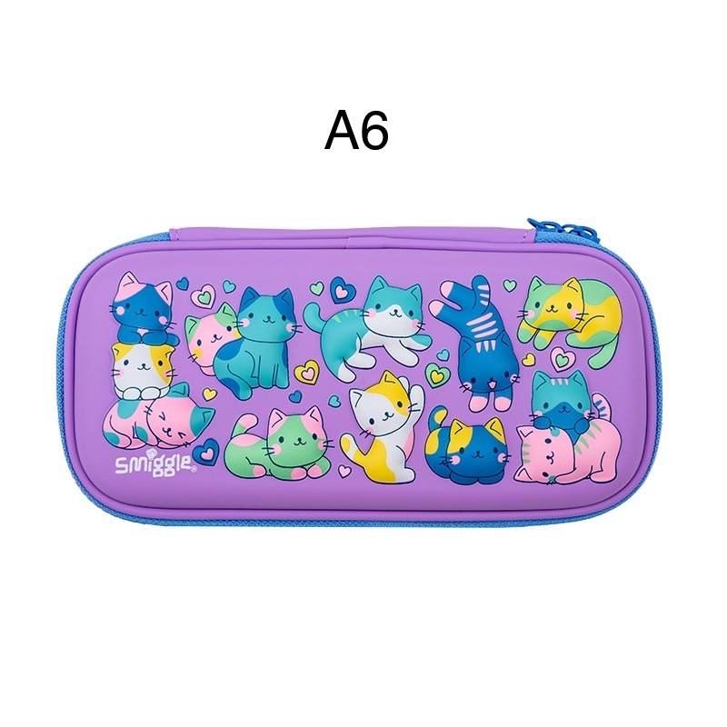 Size A Box - Hộp bút Smiggle nhiều màu cho bé size 22*11cm