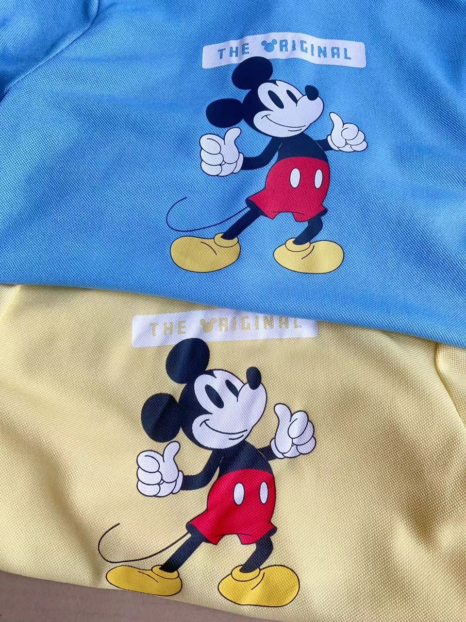 Bộ polo Agabang mickey 2 màu vàng/xanh size 90-120 (form bé)