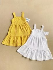Váy hai dây Mayoral vải thun mềm lót cotton 2 màu trắng/vàng BG size 2-9y
