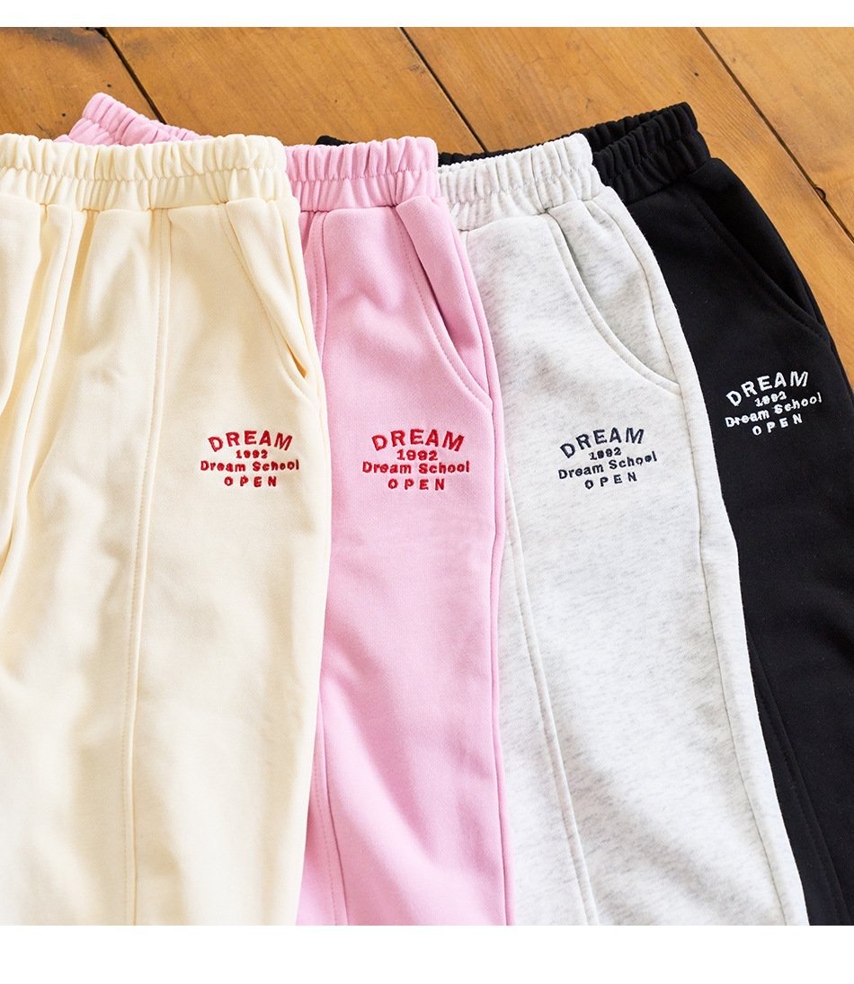 Quần nỉ da cá Bebezoo thêu chữ Dream 4 màu cho bé size 100-150