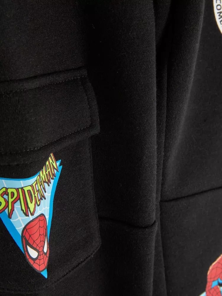 Bộ nỉ bông Marvel màu đen Spiderman size 2 -8y