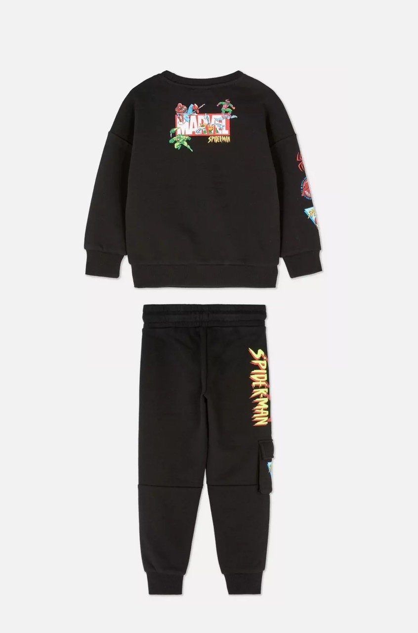 Bộ nỉ bông Marvel màu đen Spiderman size 2 -8y