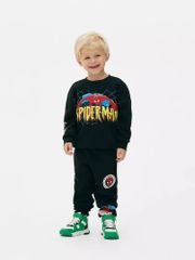 Bộ nỉ bông Marvel màu đen Spiderman size 2 -8y