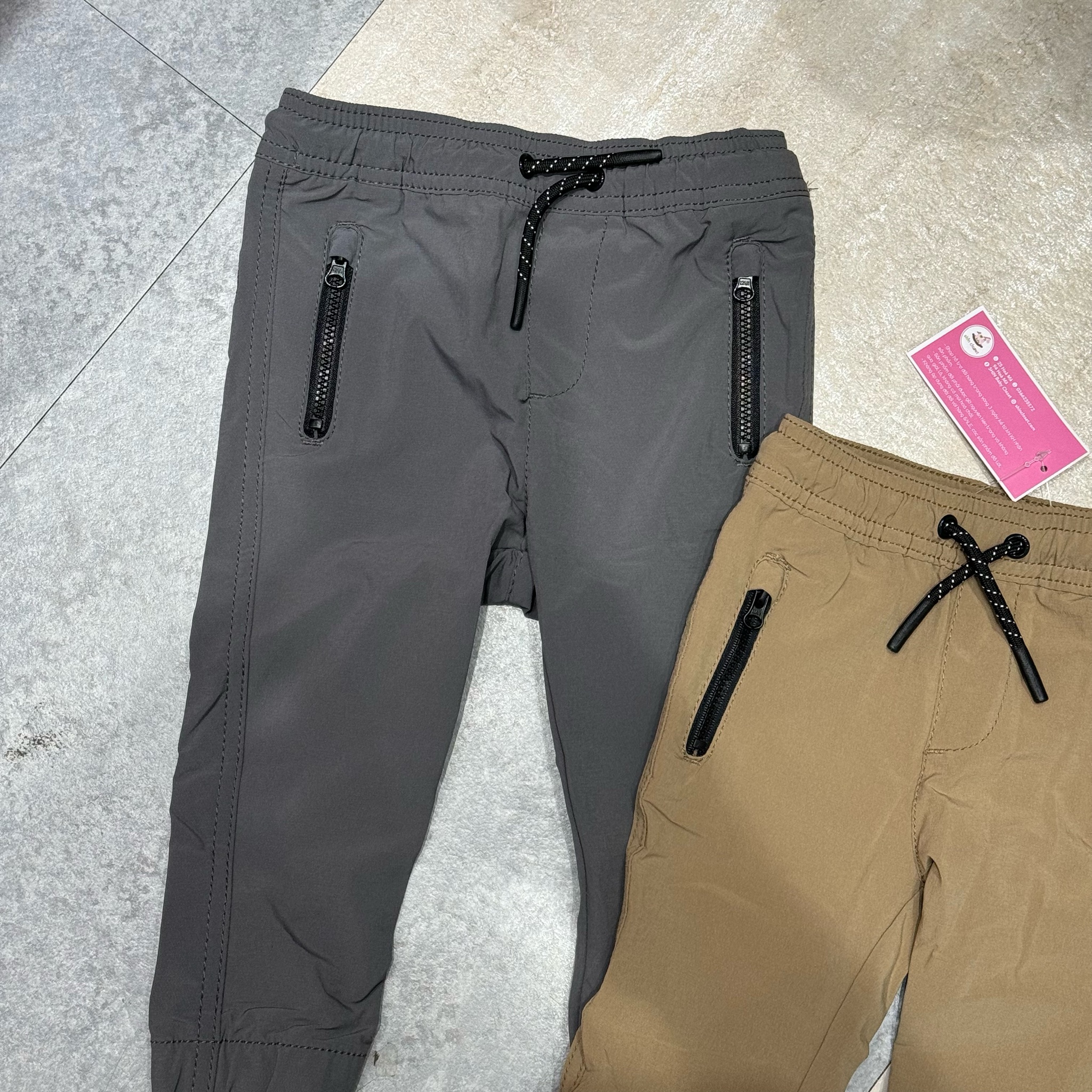 Quần jogger gió mềm 2 lớp Cat Jack 3 màu bé trai size 1-5y