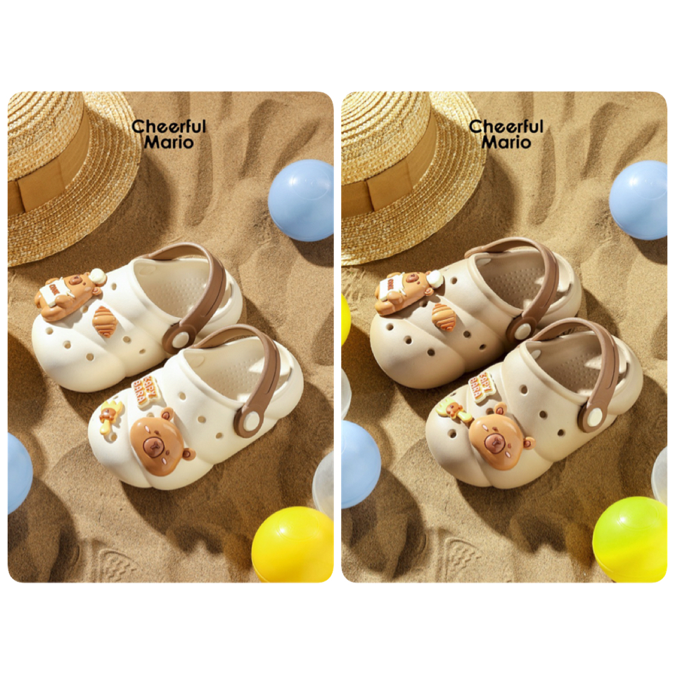 Sục nhựa Mario 2 màu hình Capybara size 140-190