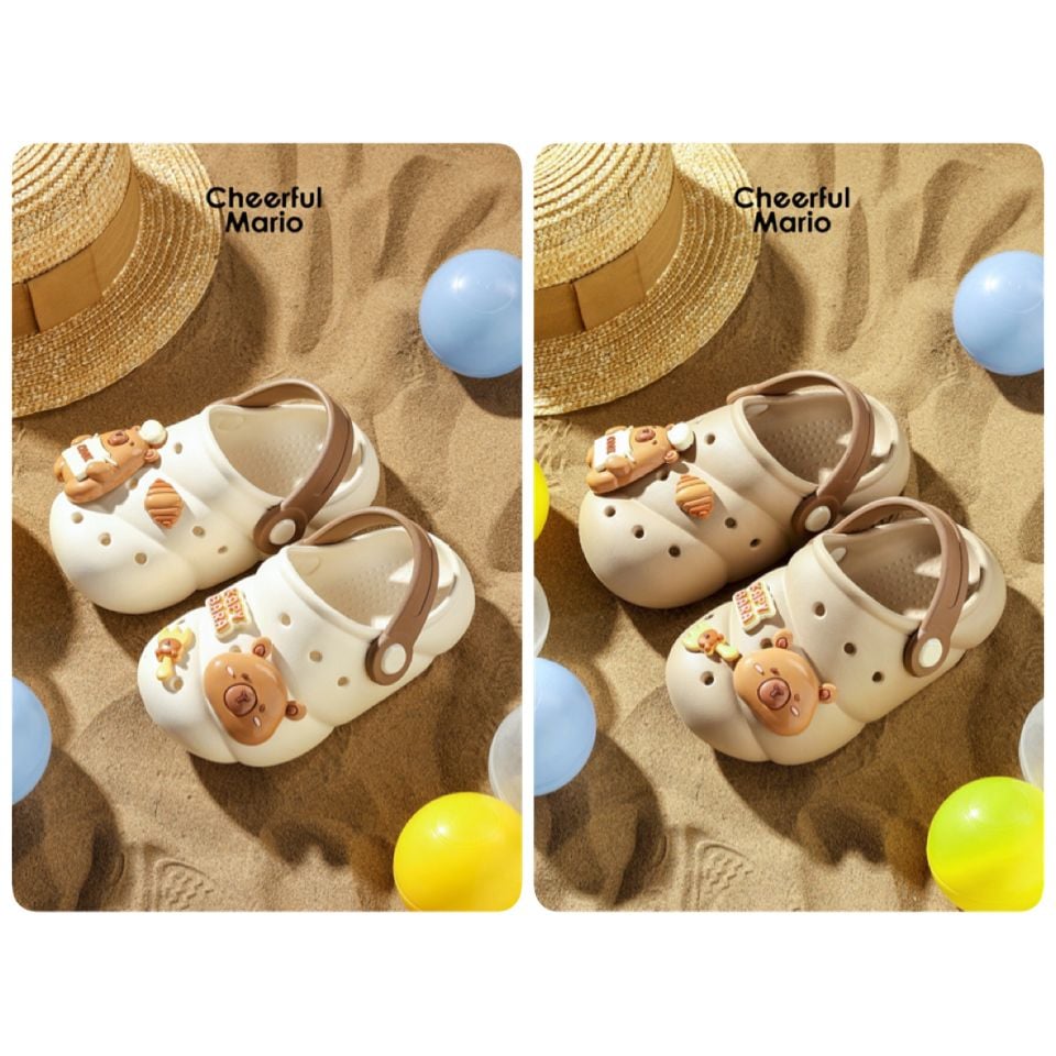 Sục nhựa Mario 2 màu hình Capybara size 140-190