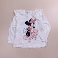Áo cotton Disney Minnie Mouse Prenatal - màu trắng Minnie hoa hồng