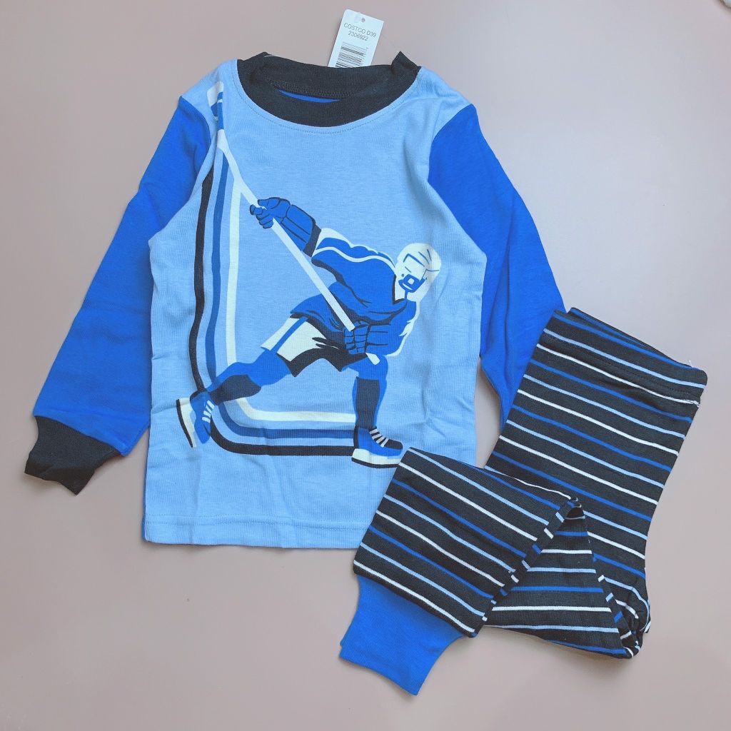 Bộ cotton Kirkland màu xanh nhạt khúc côn cầu
