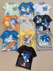 Áo cotton Sonic dư xịn nhiều màu cho bé trai size 4-7y