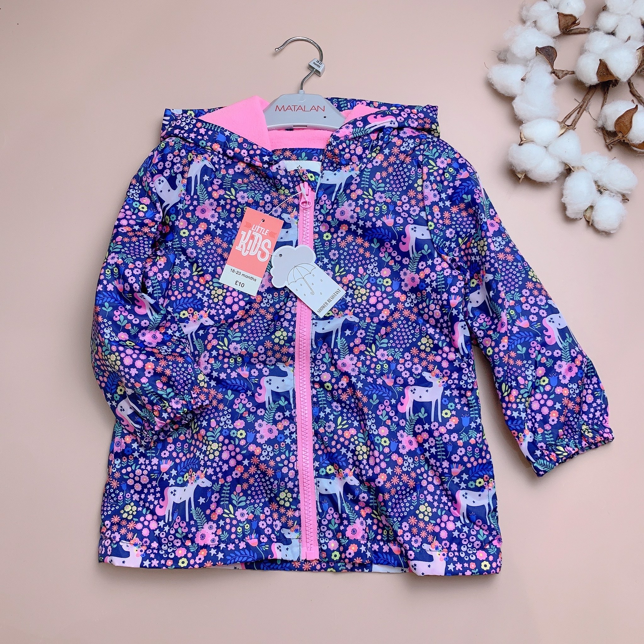 Áo khoác gió lót nỉ Matalan 2 màu hình pony BG